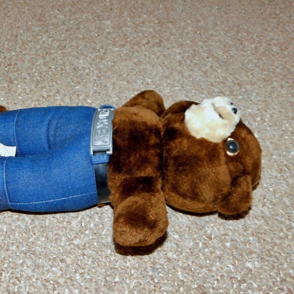 Vintage 1980 Dakin 13" Smokey Bear Plush Doll with Hat & Belt Buckle - Picture 10 of 12